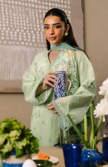 IZEL-3PC LAWN EMBROIDERED SHIRT WITH CHIFFON PRINT DUPATTA AND EMB TROUSER-ADR-4825