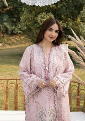 ELAF-3PC DHANAK EMBROIDERED SHIRT WITH DHANAK EMBROIDERED SHAWL AND TROUSER-ADR-5255