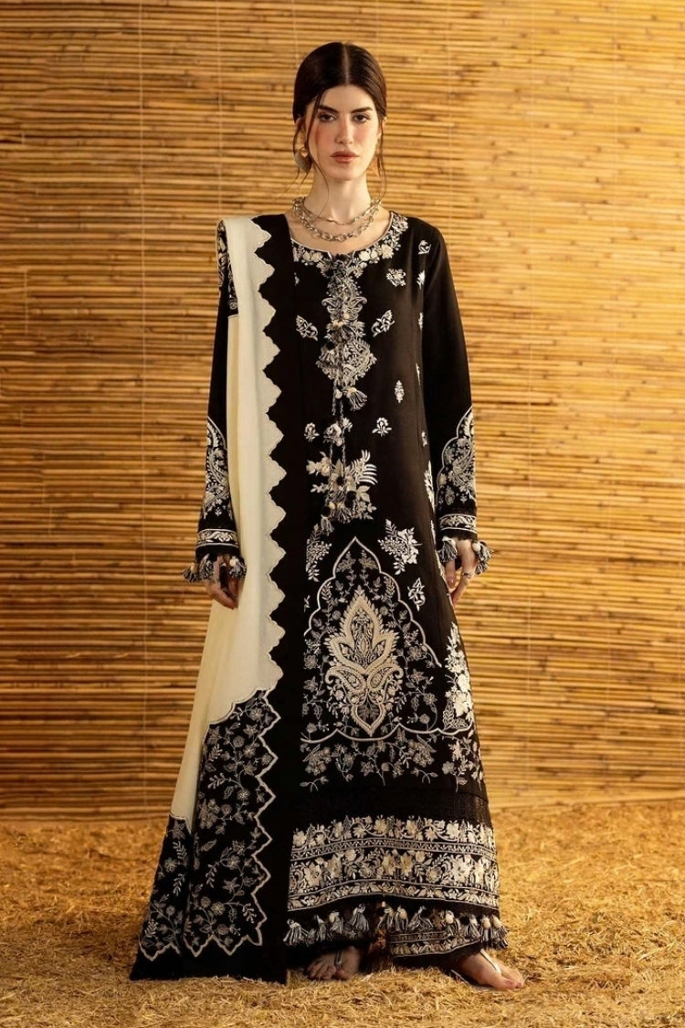 BATIK-3PC DHANAK EMBROIDERED SHIRT WITH DHANAK EMBROIDERED SHAWL AND TROUSER-ADR-5279