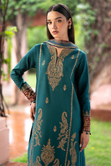 JAZMIN- 3PC LAWN EMBROIDERED SHIRT WITH MONARK PRINT DUPATTA AND TROUSER-ADR-3581