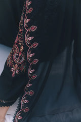 ZARA SHAHJAHAN-3PC DHANAK EMBROIDERED SHIRT WITH DHANAK EMBROIDERED SHAWL AND TROUSER-ADR-5289