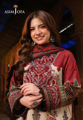 ASIM JOFA-3PC LAWN DIGITAL PRINTED SHIRT WITH SILK PRINTED DUPATTA AND PRINTED TROUSER-ADR-060
