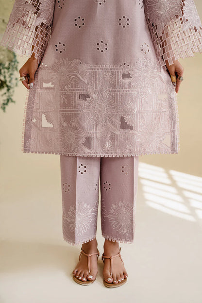 IZNIK-3PC LAWN EMBROIDERED SHIRT WITH KHAADI NET DUPATTA & TROUSER-ADR-3779