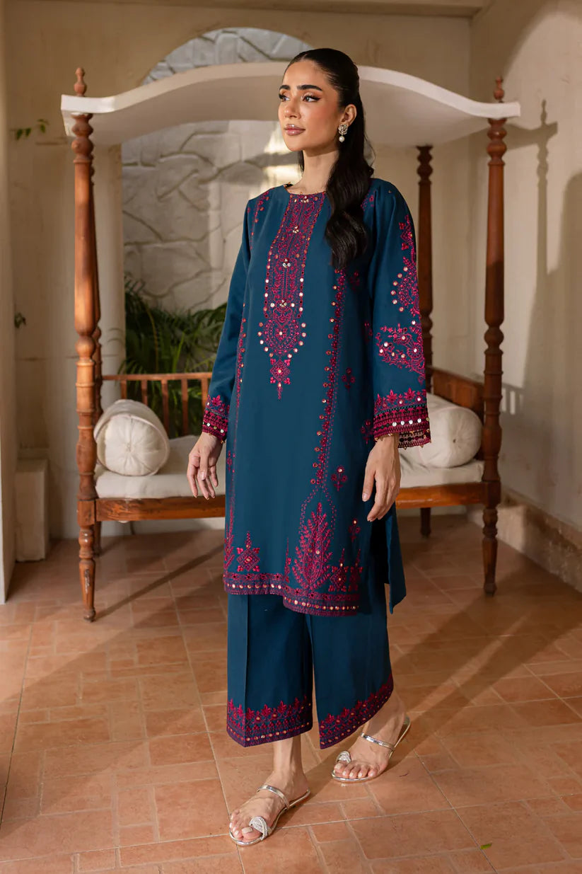 BATIK-2PC SEQUIN EMBROIDERED SHIRT WITH SEQUIN EMBROIDERED TROUSER-ADR-3352