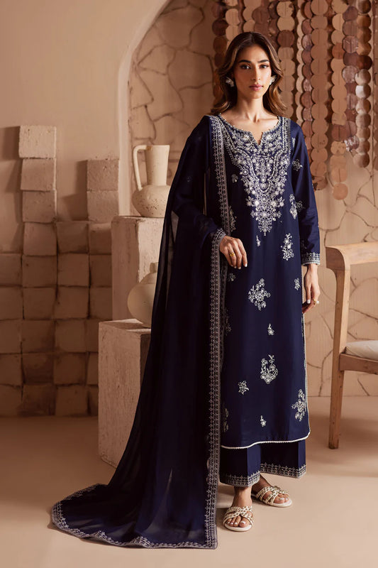 BATIK-3PC DHANAK EMBROIDERED SHIRT WITH CHIFFON EMBROIDERED DUPATTA AND EMB TROUSER ADR-4180