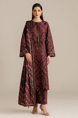 JAZMIN-3PC LAWN DIGITAL PRINTED SHIRT WITH SILK PRINTED DUPATTA AND PRINTED TROUSER-ADR-002