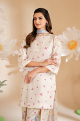 IZNIK-3PC LAWN PRINTED EMB SHIRT WITH SILK PRINTED DUPATTA AND PRINTED TROUSER-ADR-052