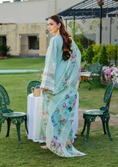 ELAF-3PC LAWN CHIKANKAARI EMBROIDERED SHIRT WITH CHIFFON PRINTED DUPATTA AND TROUSER-ADR-4757