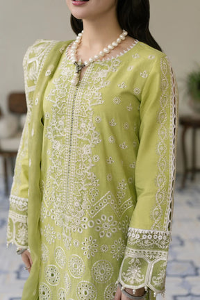 MARYAM & MARIA-3PC LAWN EMBROIDERED SHIRT WITH ORGANZA EMBROIDERED DUPATTA & TROUSER-ADR-3775