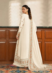 AFROZEH-3PC DHANAK EMBROIDERED SHIRT WITH DHANAK EMB SHAWL AND TROUSER-ADR-5208