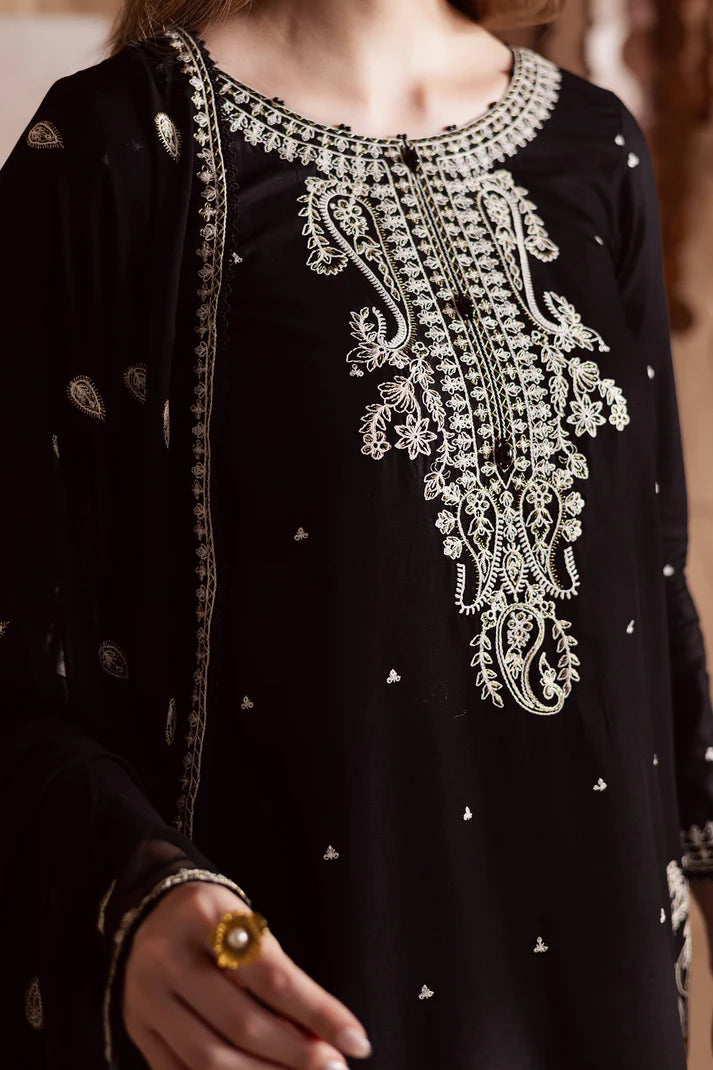 BATIK-3PC DHANAK EMBROIDERED SHIRT WITH CHIFFON EMBROIDERED DUPATTA AND TROUSER ADR-4155