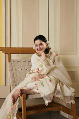 MARYAM HUSSAIN-3PC LAWN HEAVY EMBROIDERED SHIRT WITH ORGANZA EMB DUPATTA AND TROUSER-ADR-4903