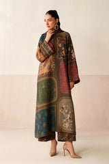BAROQUE-3PC KHADDAR PRINTED SHIRT WITH KHADDAR PRINTED DUPATTA AND PRINTED TROUSER-ADR-2661