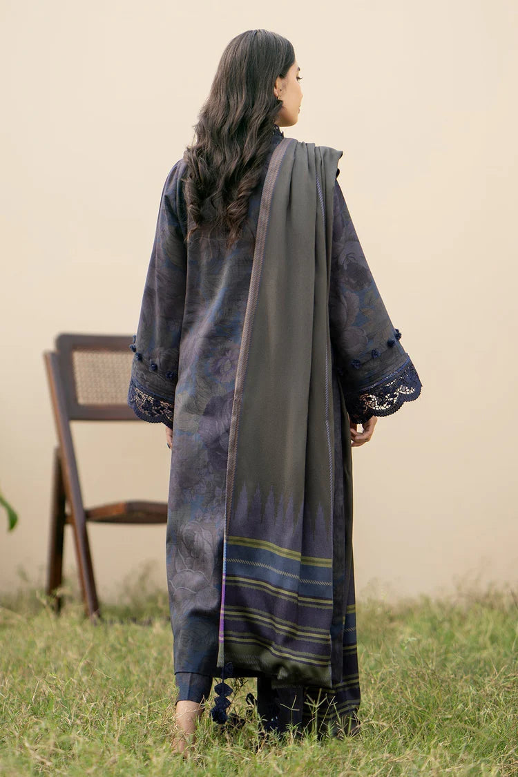 BAROQUE-3PC KHADDAR PRINTED SHIRT WITH KHADDAR PRINT DUPATTA AND PRINT TROUSER-ADR-2631