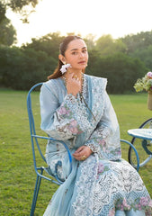 ELAF-3PC DHANAK EMBROIDERED SHIRT WITH DHANAK EMBROIDERED SHAWL AND TROUSER-ADR-5242