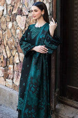 BATIK-3PC KHADDAR EMBROIDERED SHIRT WITH COURTRAI PRINTED SHAWL AND TROUSER-ADR-4391