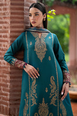 JAZMIN- 3PC LAWN EMBROIDERED SHIRT WITH MONARK PRINT DUPATTA AND TROUSER-ADR-3581