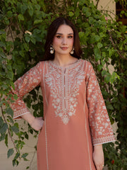 BATIK-2PIECE LAWN SEQUIN EMB SHIRT WITH LAWN EMB SLEEVES-ADR-238
