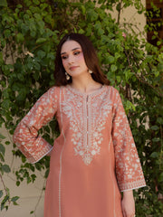 BATIK-2PIECE LAWN SEQUIN EMB SHIRT WITH LAWN EMB SLEEVES-ADR-238