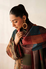 BAROQUE-3PC KHADDAR PRINTED SHIRT WITH KHADDAR PRINTED DUPATTA AND PRINTED TROUSER-ADR-2661