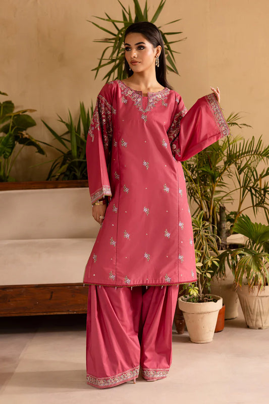 BATIK-2PC DHANAK EMBROIDERED SHIRT & EMBROIDERED TROUSER-ADR-114