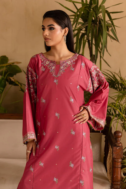 BATIK-2PC DHANAK EMBROIDERED SHIRT & EMBROIDERED TROUSER-ADR-114