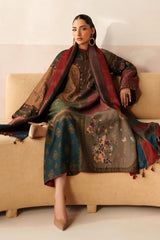 BAROQUE-3PC KHADDAR PRINTED SHIRT WITH KHADDAR PRINTED DUPATTA AND PRINTED TROUSER-ADR-2661