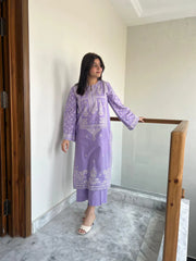 URGE-2PC DHANAK EMBROIDERED SHIRT AND EMBROIDRED SLEEVES-ADR-120