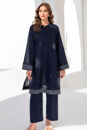 JAZMIN- 3PC DHANAK HEAVY EMBROIDERED SHIRT WITH WOOL PRINT SHAWL-ADR-3219