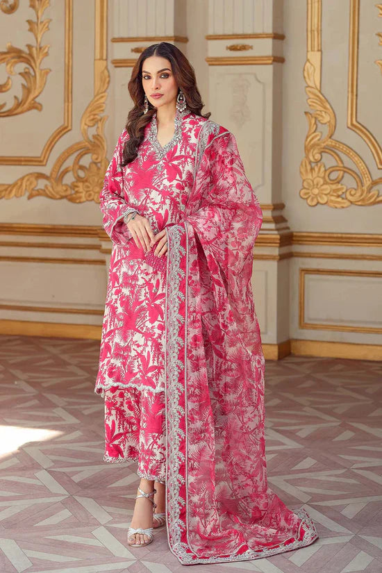 CHARIZMA-3PC KARANDI PRINTED SHIRT WITH KARANDI PRINTED DUPATTA AND TROUSER-ADR-2580