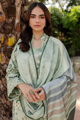 BAROQUE-3PC KHADDAR PRINTED SHIRT WITH KHADDAR PRINTED DUPATTA AND PRINT TROUSER-ADR-2643