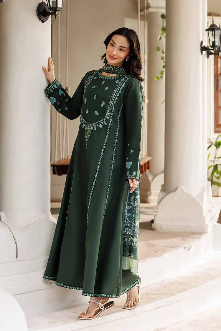 ETHNC-3PC LAWN EMBROIDERED SHIRT WITH CHIFFON PRINTED DUPATTA AND TROUSER-ADR-4870