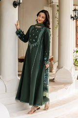 ETHNC-3PC LAWN EMBROIDERED SHIRT WITH SILK PRINTED DUPATTA AND TROUSER-ADR-4870