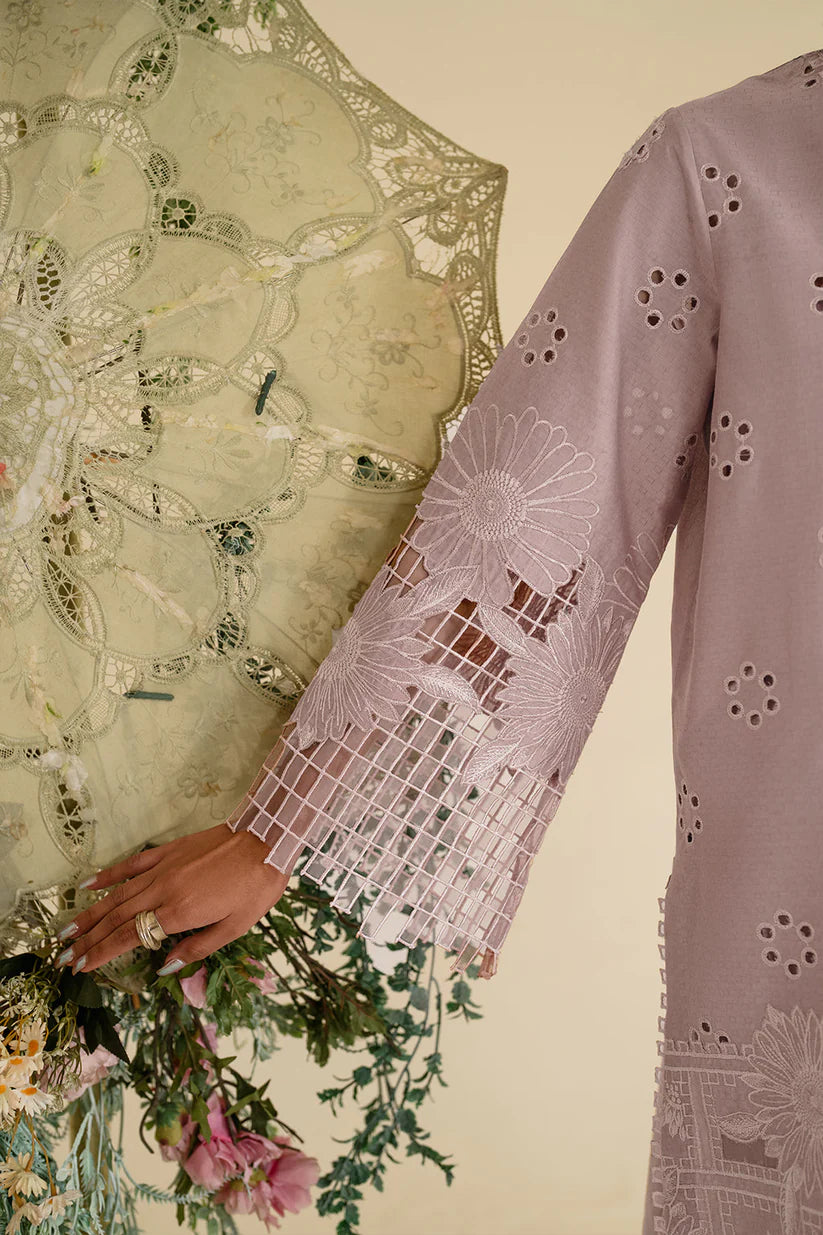 IZNIK-3PC LAWN EMBROIDERED SHIRT WITH KHAADI NET DUPATTA & TROUSER-ADR-3779