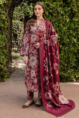 BAROQUE-3PC KHADDAR PRINTED SHIRT WITH KHADDAR PRINTED DUPATTA AND PRINT TROUSER-ADR-2645
