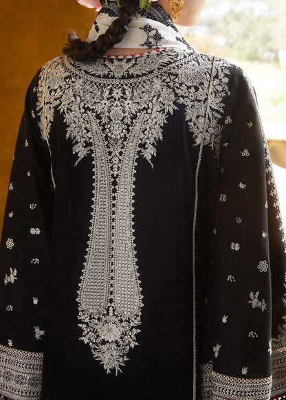 HUSSAIN REHAR-3PC DHANAK EMBROIDERED SHIRT WITH COTTON NET EMBROIDERED DUPATTA AND EMB TROUSER-ADR-4196