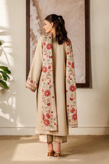 BAROQUE-3PC LAWN EMBROIDERED SHIRT WITH CHIFFON PRINTED DUPATTA AND EMB TROUSER-ADR-4869