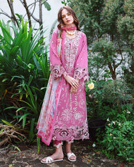 MUSHQ-3PC DHANAK EMBROIDERED SHIRT WITH WOOL PRINTED SHAWL AND TROUSER -ADR-5243