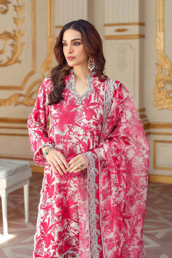 CHARIZMA-3PC KARANDI PRINTED SHIRT WITH KARANDI PRINTED DUPATTA AND TROUSER-ADR-2580