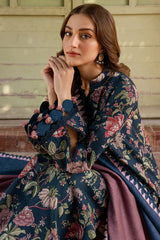 BAROQUE-3PC KHADDAR PRINTED SHIRT WITH KHADDAR PRINTED DUPATTA AND PRINT TROUSER-ADR-2647