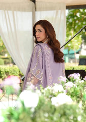ELAF-3PC DHANAK EMBROIDERED SHIRT WITH KHADDI NET EMBROIDERED DUPATTA AND TROUSER-ADR-5114