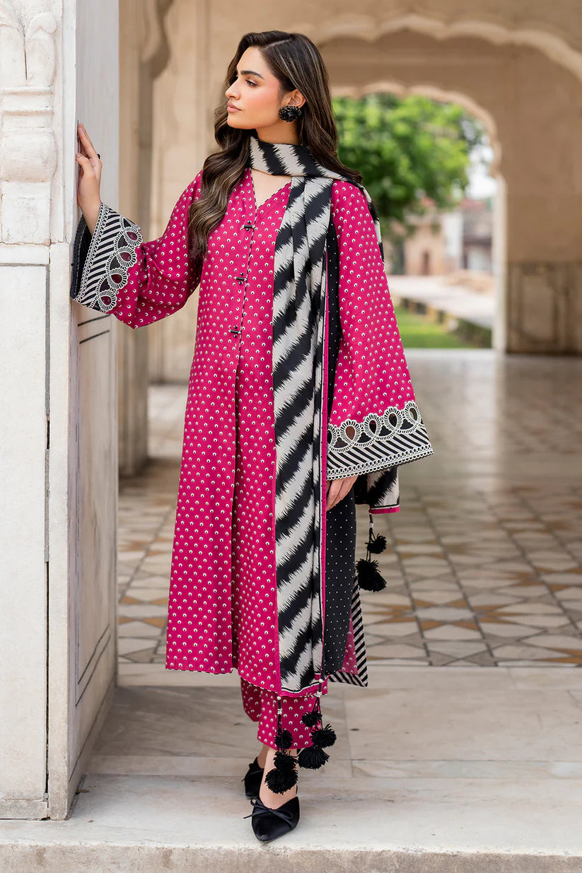 CHARIZMA- 3PC KARANDI PRINTED SHIRT WITH KARANDI PRINTED DUAPTTA AND TROUSER -ADR-1049