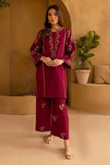 BATIK-2PIECE DHANAK EMBROIDERED SHIRT WITH DHANAK EMB TROUSER-ADR-15016