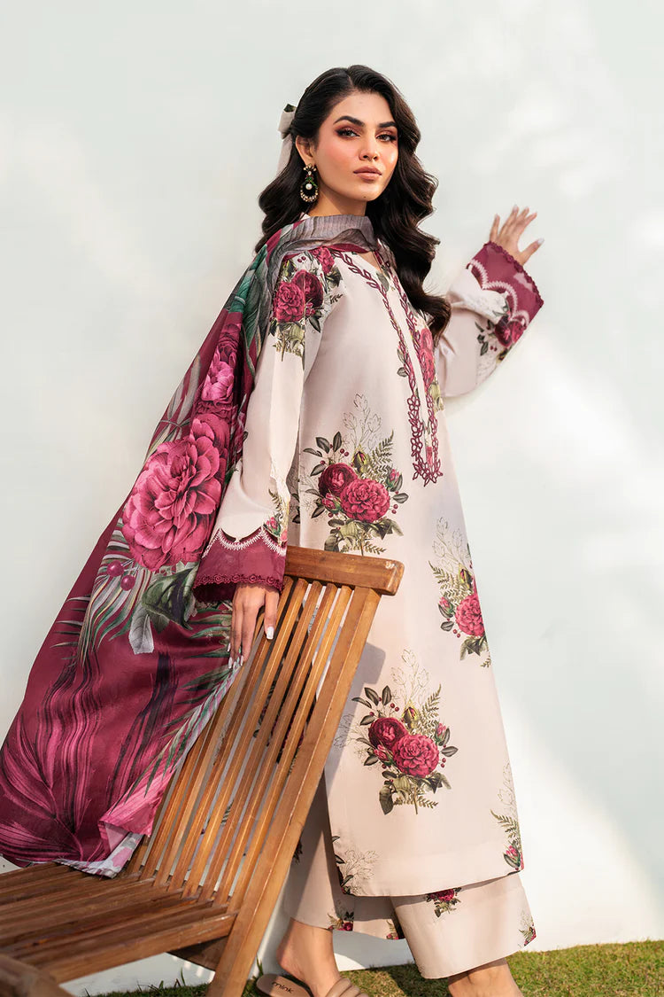 IZNIK-3PC KARANDI PRINTED SHIRT WITH KARANDI PRINTED DUPATTA AND TROUSER-ADR-2572