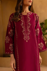 BATIK-2PIECE DHANAK EMBROIDERED SHIRT WITH DHANAK EMB TROUSER-ADR-15016