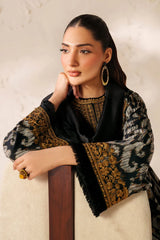BAROQUE-3PC VISCOSE PRINTED EMB SHIRT WITH VISCOSE PRINTED DUPATTA AND TROUSER-ADR-2639