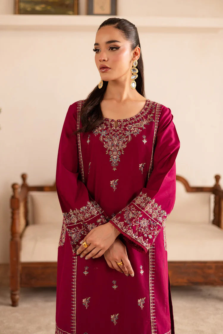 BATIK -2PC DHANAK EMBROIDERED SHIRT AND EMBROIDERED TROUSER-ADR-110