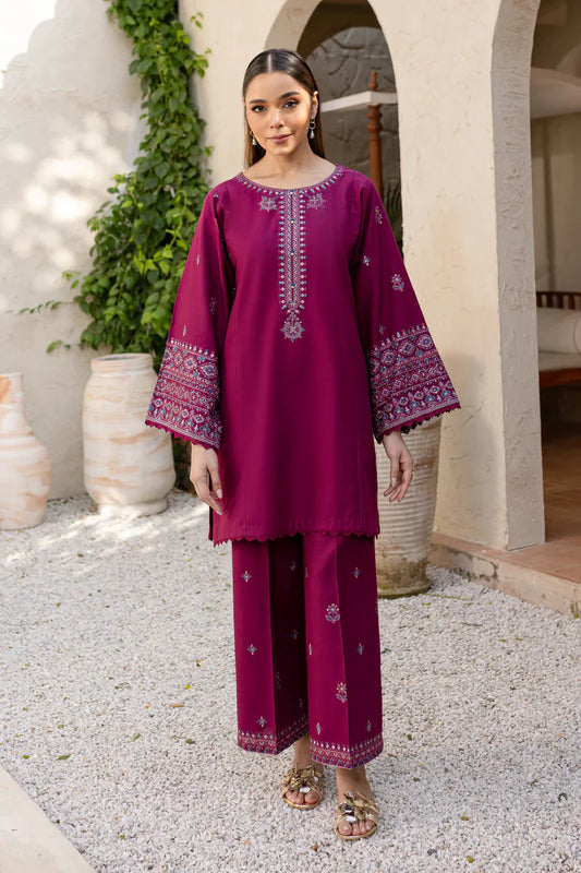 BATIK-2PC DHANAK SEQUENCE EMBROIDERED SHIRT WITH SEQUIN EMB TROUSER-ADR-116