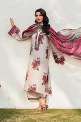 IZNIK-3PC KARANDI PRINTED SHIRT WITH KARANDI PRINTED DUPATTA AND TROUSER-ADR-2572
