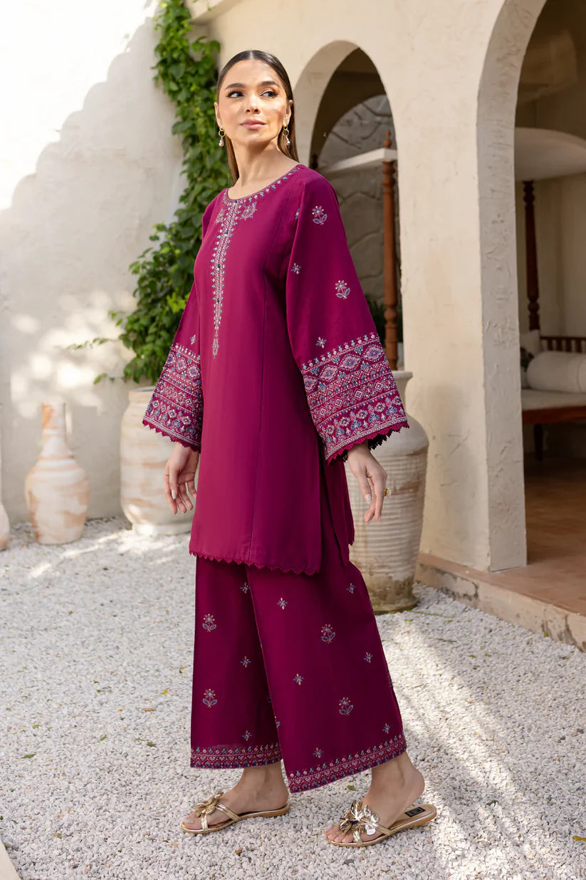 BATIK-2PC DHANAK SEQUENCE EMBROIDERED SHIRT WITH SEQUIN EMB TROUSER-ADR-116